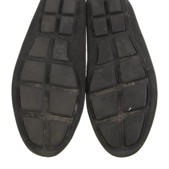 Saks Fifth Avenue Black suede loafers with horsebit accent - Picture 4 of 5